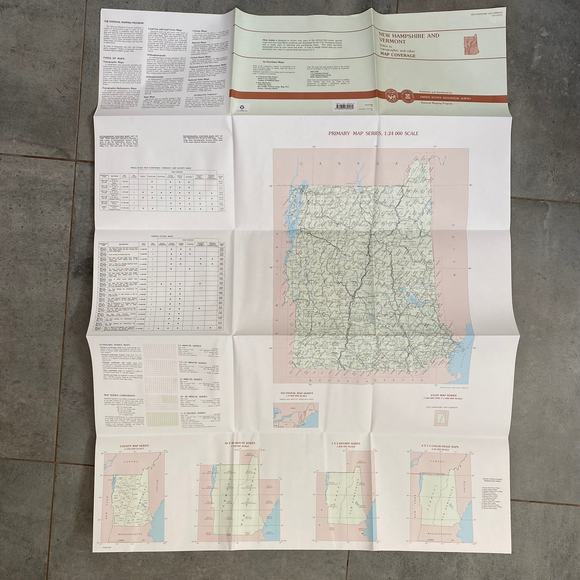 NH VT USGS Index to Topographic Map Coverage NEW CONDITION - Picture 3 of 5